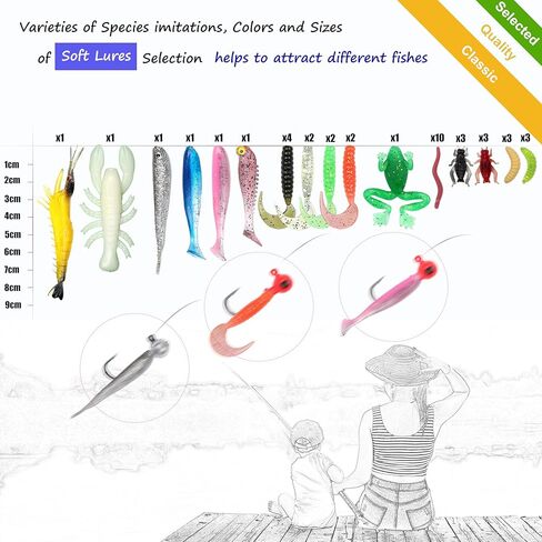 𝗘𝗫𝗔𝗨𝗥𝗔𝗙𝗘𝗟𝗜𝗦 مجموعة أدوات الصيد أدوات الصيد 147pcs معالجة مربع مينو crankbait spinnerbaits vib hooks hooks paddle swimbaits jigs ، ووزن إكسسوارات إغراء صيد الأسماك هدايا الصيد in Kuwait