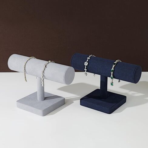 ORILLV Microfiber BAR BARELET Organizer Display Display Professional Jewelry Bracelet للبيع (الأزرق ، الألياف الدقيقة) in Saudi Arabia