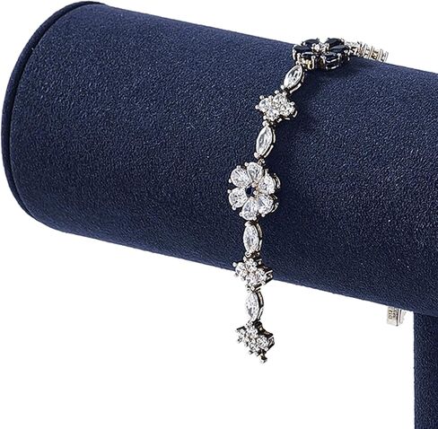 ORILLV Microfiber BAR BARELET Organizer Display Display Professional Jewelry Bracelet للبيع (الأزرق ، الألياف الدقيقة) in Saudi Arabia