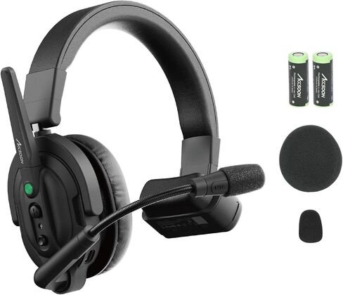 Accsoon Como SE Wireless Headset Intercom System, 5-Person 2.4GHz Full-Duplex Team Communication1312ft Range, Group Talk Headset, 30H+ Hour Battery Life, 1 Host & 4 Remote for Real-time Monitoring in Kuwait