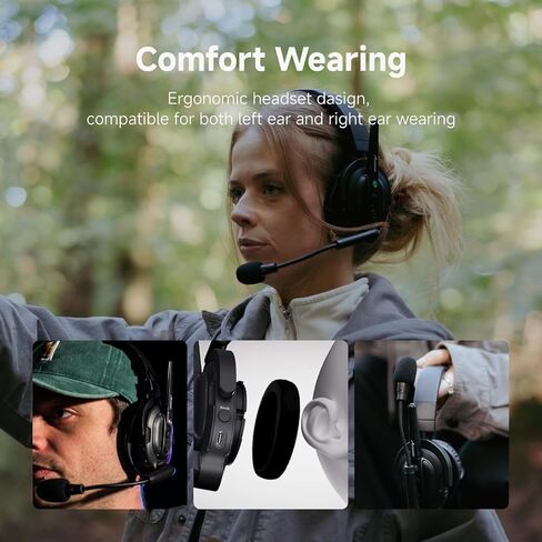 Accsoon Como SE Wireless Headset Intercom System, 5-Person 2.4GHz Full-Duplex Team Communication1312ft Range, Group Talk Headset, 30H+ Hour Battery Life, 1 Host & 4 Remote for Real-time Monitoring in Kuwait