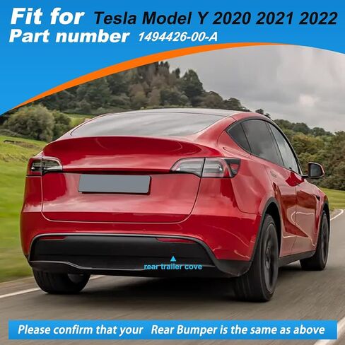 Rear Bumper Tow Hook Cover Towing Eye Cap Fit for Tesla Model Y 2020 2021 2022 1494426-00-A 149442600A in Saudi Arabia