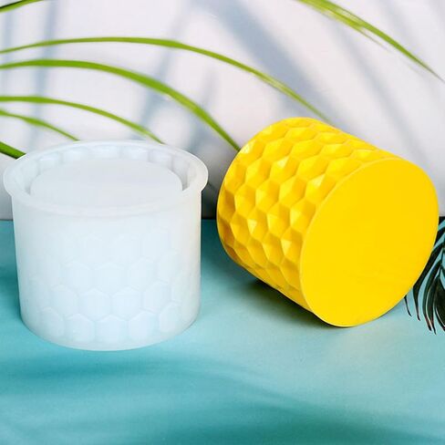 Concrete Flower Pot Silicone Molds Retro Pattern Art Design Silicone Planter Molds Succulent Plants Cement Clay Molds Epoxy Jewelry Storage Box Moulds in Kuwait