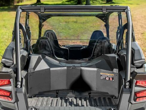 SuperATV 1/4" Lightly Tinted Polycarbonate Full Rear Windshield for 2023+ Kawasaki Teryx KRX 4 1000 | 250X Stronger Than Glass | Eliminates Suction | USA Made in Saudi Arabia