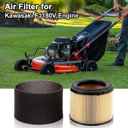 11029-0032 مرشح الهواء لـ Kawasaki FJ180V Engine 11029-0019 11029-7023 11029 0032 Air-Filter & Pre-Filter Mown Accessories (2 Pack） in Saudi Arabia