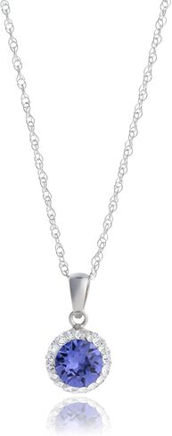 Max + Stone Stree Silver Crystal Halo Necklace ، 18 " in Kuwait