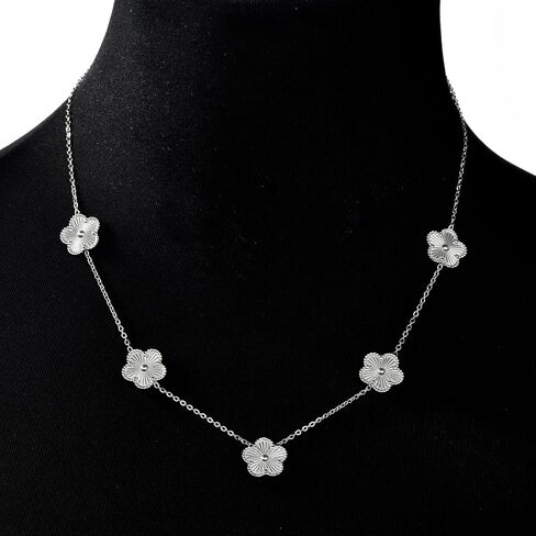 Clover Layered Necklace for Women | Clover Choker Necklace 14K Gold Plated Stainless Steel Women's Jewelry in Kuwait