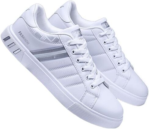 Plus Size Men's Trendy Street Style Low Top Skateboard Shoes, Comfy Non Slip Lace Up Durable Sneakers for Men's Outdoor Activities in Saudi Arabia