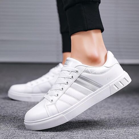 Plus Size Men's Trendy Street Style Low Top Skateboard Shoes, Comfy Non Slip Lace Up Durable Sneakers for Men's Outdoor Activities in Saudi Arabia