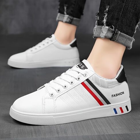 Plus Size Men's Trendy Street Style Low Top Skateboard Shoes, Comfy Non Slip Lace Up Durable Sneakers for Men's Outdoor Activities in Saudi Arabia