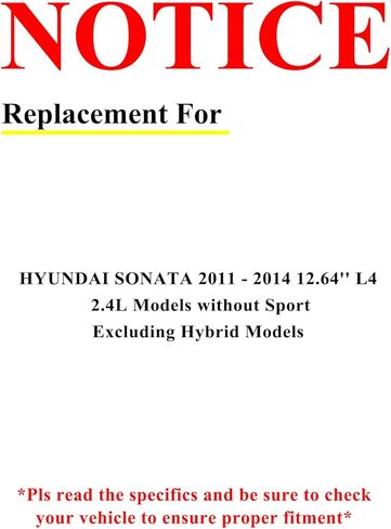 2.4L Front LH RH 12.64 '' SWAY BANS SET بديلة لعام 2011 2012 2013 2014 HYUNDAI SONATA in Kuwait