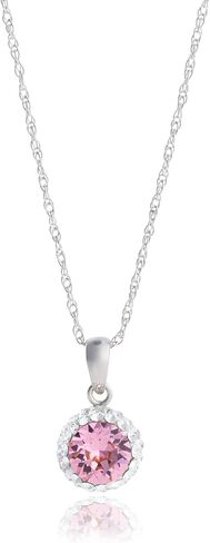 Max + Stone Stree Silver Crystal Halo Necklace ، 18 " in Kuwait