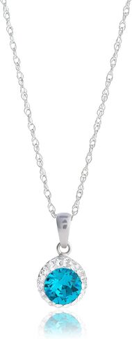 Max + Stone Stree Silver Crystal Halo Necklace ، 18 " in Kuwait