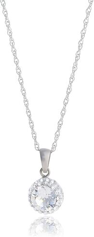 Max + Stone Stree Silver Crystal Halo Necklace ، 18 " in Kuwait