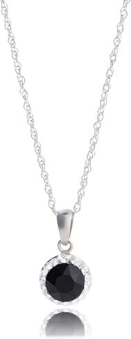 Max + Stone Stree Silver Crystal Halo Necklace ، 18 " in Kuwait