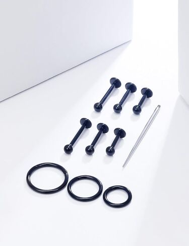 18G 16G 14G Internally Threaded Nose Rings Studs Flat Back Stud Earrings 316L Surgical Steel Nose Rings Studs Tragus Helix Conch Cartilage Lobe Earrings Hoop Piercing Jewelry For Women Men in Saudi Arabia