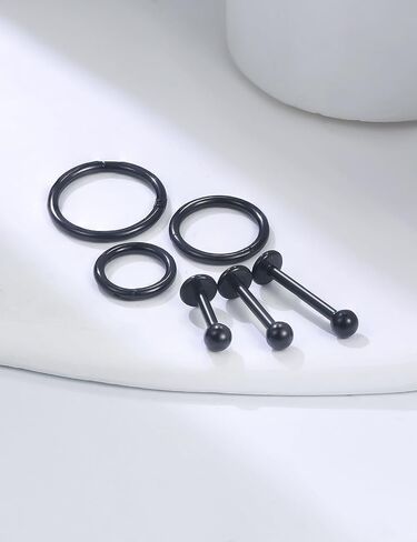 18G 16G 14G Internally Threaded Nose Rings Studs Flat Back Stud Earrings 316L Surgical Steel Nose Rings Studs Tragus Helix Conch Cartilage Lobe Earrings Hoop Piercing Jewelry For Women Men in Saudi Arabia