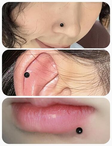 18G 16G 14G Internally Threaded Nose Rings Studs Flat Back Stud Earrings 316L Surgical Steel Nose Rings Studs Tragus Helix Conch Cartilage Lobe Earrings Hoop Piercing Jewelry For Women Men in Saudi Arabia