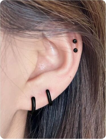 18G 16G 14G Internally Threaded Nose Rings Studs Flat Back Stud Earrings 316L Surgical Steel Nose Rings Studs Tragus Helix Conch Cartilage Lobe Earrings Hoop Piercing Jewelry For Women Men in Saudi Arabia