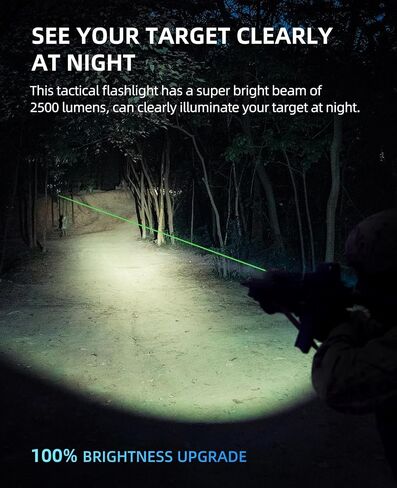 EZshoot 2500 Lumens Laser Light Combo for Rifle Compatible with Picatinny with Magnetic Remote Switch, Ar Light Laser Combo with Strobe Mode, Rifle Flashlight for Home Defense, Hunting in Kuwait