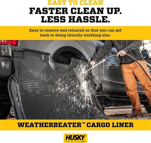 Husky Liners WeatherBeater Trunk Liner | يناسب 2012-2015 شيفروليه كامارو كوبيه | 1 -PC Black - 42061 in Saudi Arabia