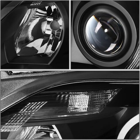 DNA Motoring HL-OH-RX35010-BK-CL1 زوج من المصابيح الأمامية المصنع متوافقة مع 10-12 لكزس RX350 ، أسود/واضح in Saudi Arabia