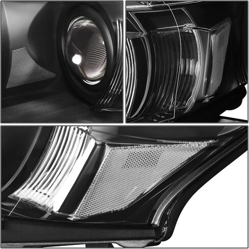 DNA Motoring HL-OH-RX35010-BK-CL1 زوج من المصابيح الأمامية المصنع متوافقة مع 10-12 لكزس RX350 ، أسود/واضح in Saudi Arabia
