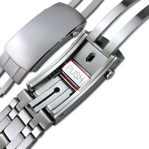 20 مم من الفولاذ المقاوم للصدأ ساعة المشبك مشبك نشر الفضة لأوميغا Seamaster 300 لأساور الرجال (20 ملم ، الفضة) in Saudi Arabia