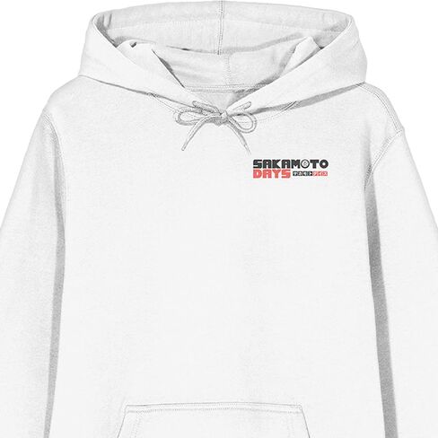 Bioworld Sakamoto Days Sakamoto Days Characters, Logo text, Splatter effects on White Adult Hoodie in Saudi Arabia