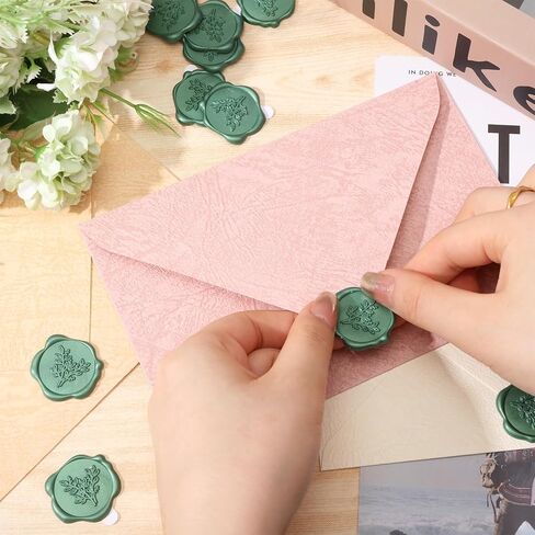 CHGCRAFT 50Pcs Cherry Blossoms Seal Stickers Envelope Seal Stickers Wedding Invitation Envelope Seals Self Adhesive Stickers for Party Invitation Wrapping, Pink,1.18inch in Kuwait