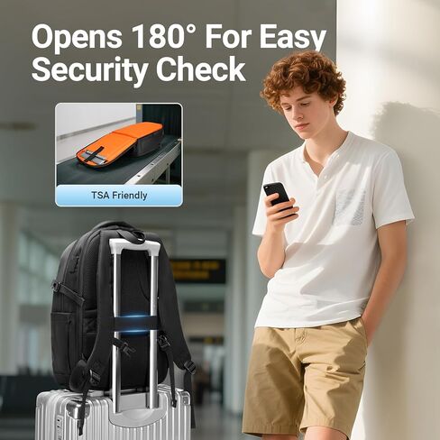 Matein Travel Laptop Backpack مع مقصورة الأحذية قابلة للفصل ، حقيبة ظهر كلية مكافحة السرقة 15.6 بوصة مع حامل الكأس ، حقيبة كمبيوتر مقاومة للماء مع ميناء USB وجيب معزول للرجال نساء in Kuwait