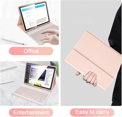 SOPPY Keyboard Case with Mouse for iPad Air 11-inch (M3 2025 / M2 2024) & Air 5th/4th Gen & iPad Pro 11 inch (1st/2nd/3rd/4th Gen), Detachable Bluetooth Keyboard Cover, Rechargeable, Dark Green in Saudi Arabia