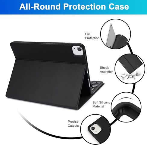 SOPPY Keyboard Case with Mouse for iPad Air 11-inch (M3 2025 / M2 2024) & Air 5th/4th Gen & iPad Pro 11 inch (1st/2nd/3rd/4th Gen), Detachable Bluetooth Keyboard Cover, Rechargeable, Dark Green in Kuwait