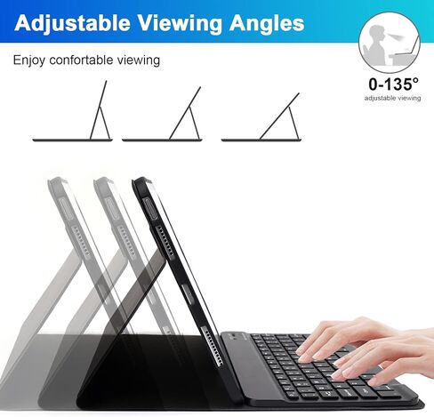 SOPPY Keyboard Case with Mouse for iPad Air 11-inch (M3 2025 / M2 2024) & Air 5th/4th Gen & iPad Pro 11 inch (1st/2nd/3rd/4th Gen), Detachable Bluetooth Keyboard Cover, Rechargeable, Dark Green in Kuwait