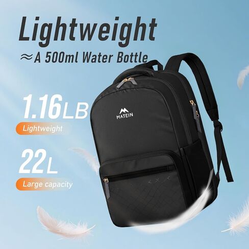 MATEIN Lightweight School Backpack, 15.6 Inch Cute Laptop Backpack with Water Bottle Pocket, Waterproof College Computer Bag Preppy Aesthetic Bookbag Daypack for Teen Girls Middle High School Students in Kuwait
