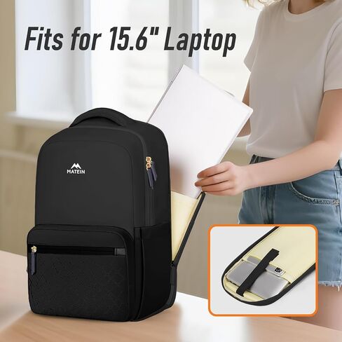 MATEIN Lightweight School Backpack, 15.6 Inch Cute Laptop Backpack with Water Bottle Pocket, Waterproof College Computer Bag Preppy Aesthetic Bookbag Daypack for Teen Girls Middle High School Students in Kuwait