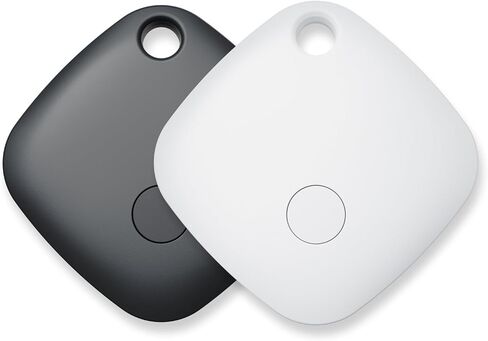 Mate Tags-4Pack, Key Finder, Bluetooth Luggage Tracker Works with Apple Find My APP (iOS Only, Not for Android), Item Locator for wallet, Backpack, Suitcases, Replaceable Battery (Black&White) in Saudi Arabia