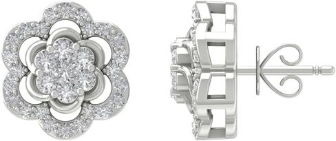 14K Gold Round Lab Grown Diamond Stud Earrings (1/3 cttw, VS Clarity, D-E Color) in Kuwait