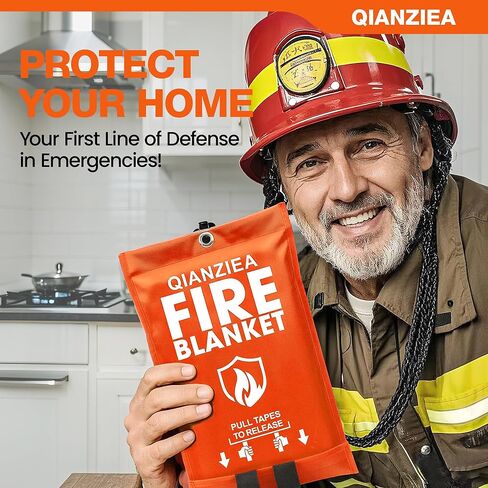 Emergency Fire Blanket,4 Pack,40"x40" Home and Kitchen Fiberglass Fire Blanket in Kuwait
