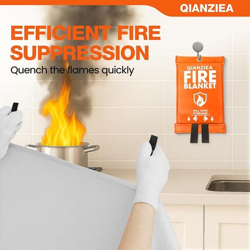 Emergency Fire Blanket,4 Pack,40"x40" Home and Kitchen Fiberglass Fire Blanket in Kuwait