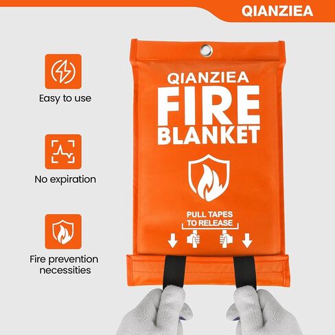 Emergency Fire Blanket,4 Pack,40"x40" Home and Kitchen Fiberglass Fire Blanket in Kuwait