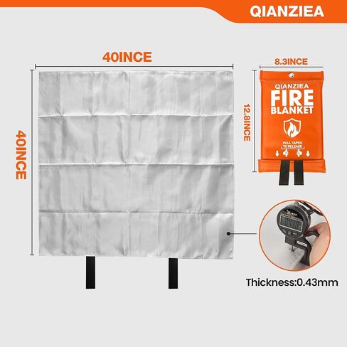 Emergency Fire Blanket,4 Pack,40"x40" Home and Kitchen Fiberglass Fire Blanket in Kuwait