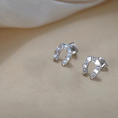 S925 Sterling Silver Silver Zirconia Zirconia Stud أقراط للنساء Mom Sister Friend Jewelry in Kuwait