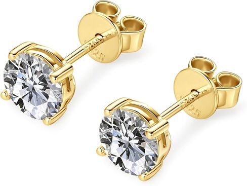 1ct moissanite arics ، 6.5mm m color vvs1 moissanites ، 925 sterling silver 4 أقراط للنساء أو الرجال هدايا مجوهرات عيد ميلاد الرجال in Saudi Arabia