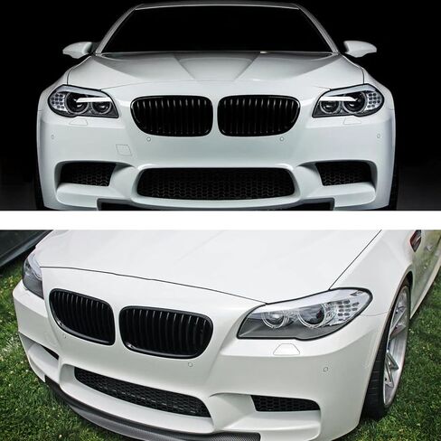 شواية KHK الأمامية متوافقة مع BMW 5 Series F10 F11 F18 Sedan 2010-2016 520i 528i 535d 535i 550i 520i ، Gloss Black ABS Automotive Replace Slat Slat Grille Grille Grille in Kuwait