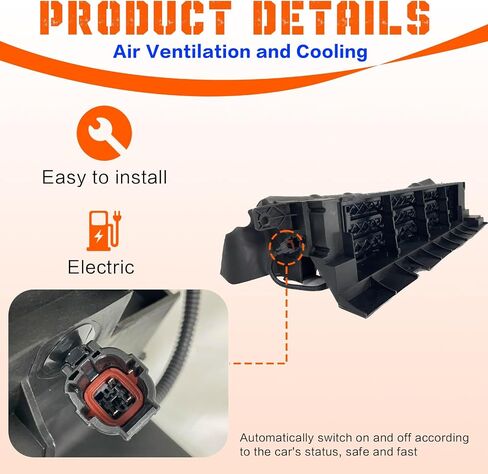 CarPartsDepot Active Grille Shutter Compatible With Nissan Versa Note 2017-2019 Grill Air Intake Assembly in Saudi Arabia