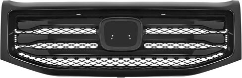 Front Grille Grill Compatible with 2012-2015 Honda Pilot Bumper Upper Grill Painted Gloss Black in Kuwait