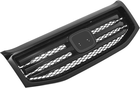 Front Grille Grill Compatible with 2012-2015 Honda Pilot Bumper Upper Grill Painted Gloss Black in Kuwait