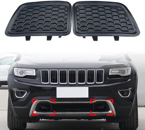Gzyf Lower Grille Bezel 68143099AC 68143098AC ، غلاف مدي التهيئة السفلي للسيارات للسيارات السود in Saudi Arabia