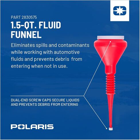 Polaris 1.5 الكوارت القمع مع الغطاء والأحمر - خالية من الفوضى والسيطرة على سوائل السيارات ، والزيت ، والغاز - تصميم متين لسهولة الصيانة ، والملء ، والصب الدقيق ، الجزء 2830574 in Saudi Arabia